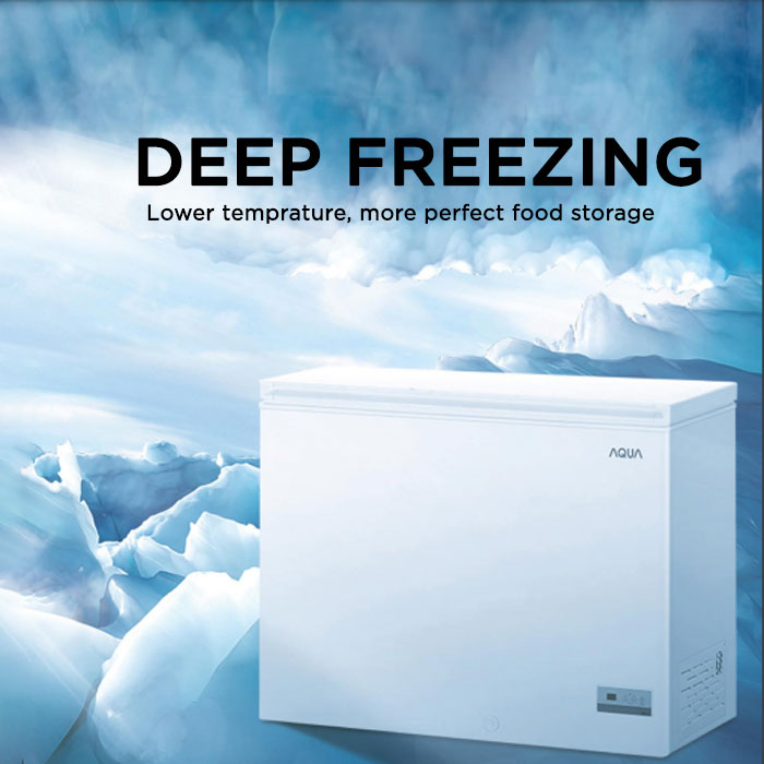Aqua Kulkas Chest Freezer Cold Chain 197 Liter - AQF-200GC